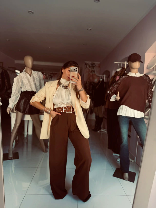 Pantalón reversión Gina dulce de leche